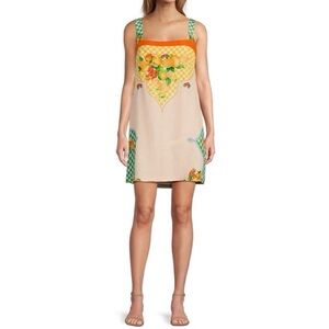 Antonio Melani Small Eliana Fruit Print Linen Blend Sleeveless Mini Dress NWT